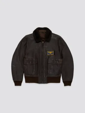 US NAVY 1970s G1 LEATHER BOMBER JACKET