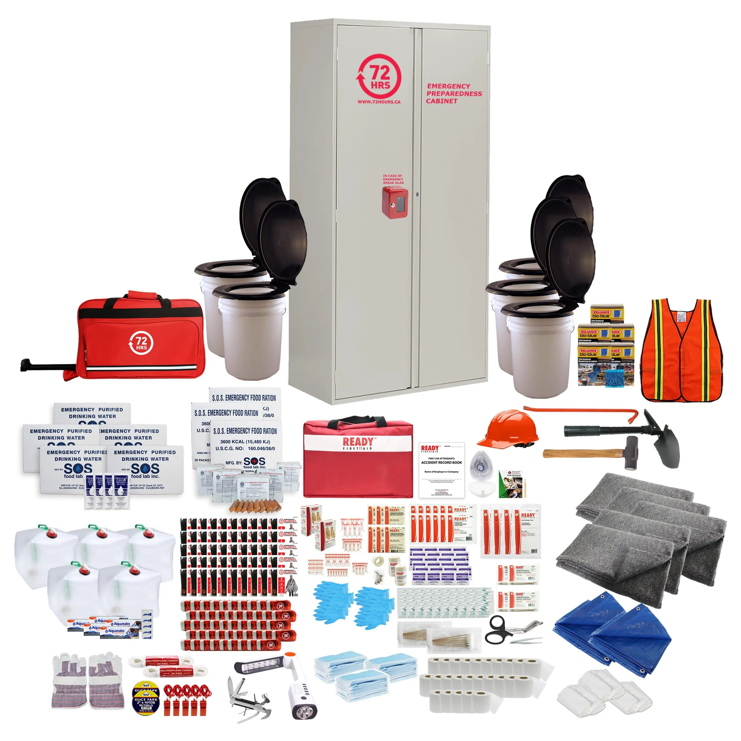 72HRS Cabinet Emergency Kit - 50 Person