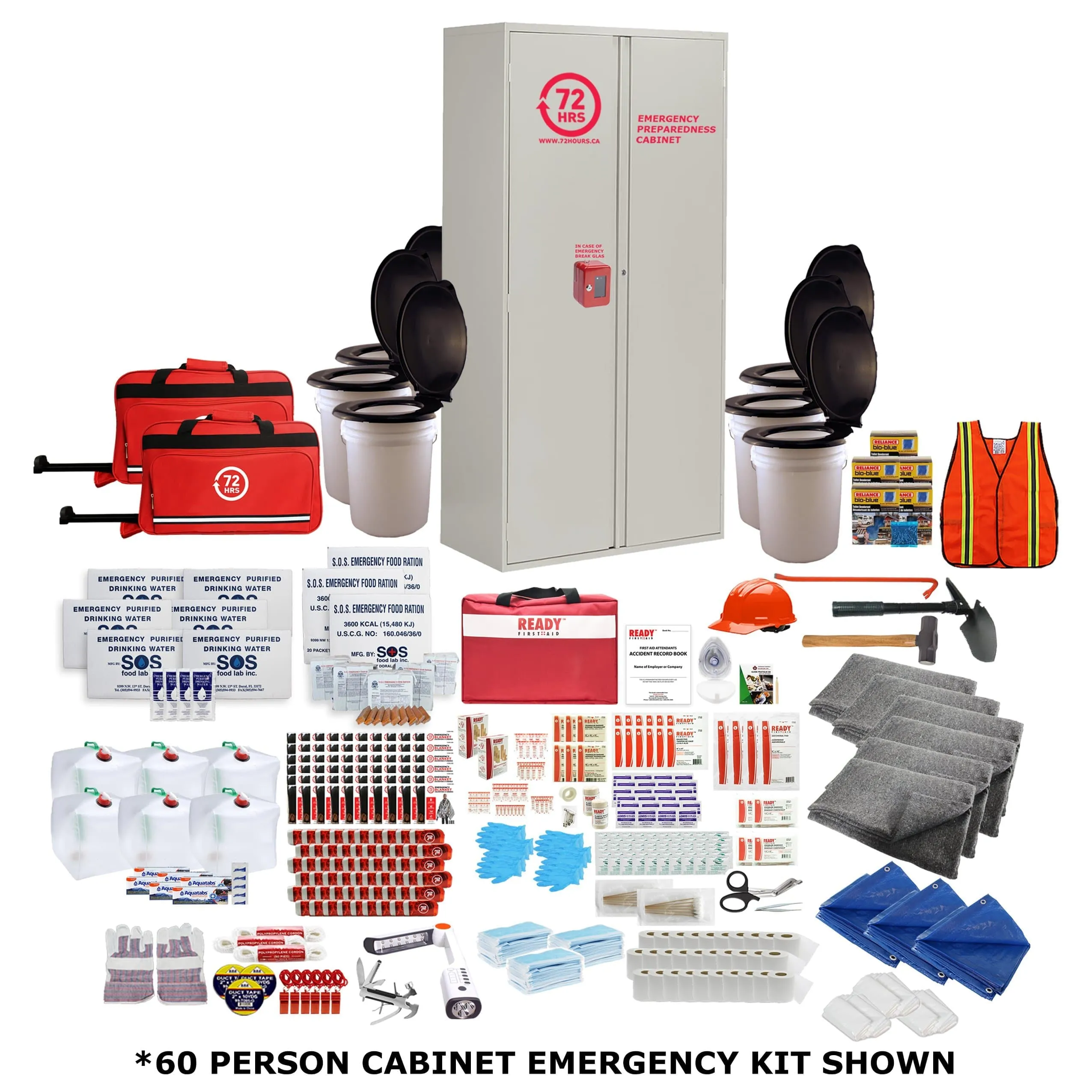 72HRS Cabinet Emergency Kit - 70 Person