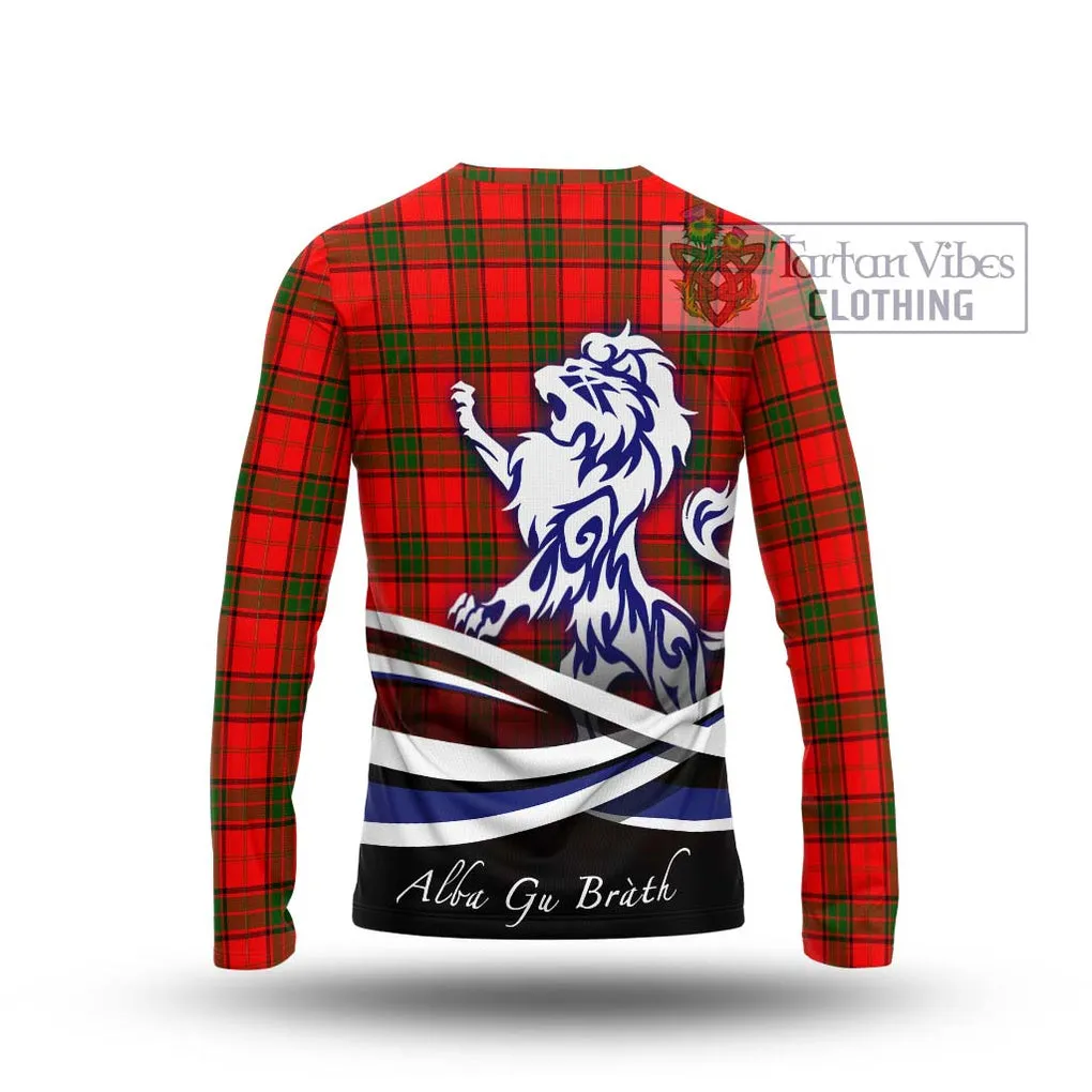 Adair Tartan Long Sleeve T-Shirt with Alba Gu Brath Regal Lion Emblem