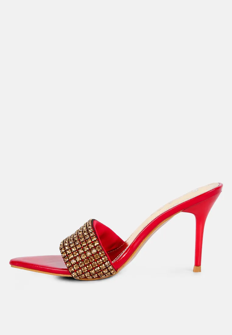 Adina Diamante Embellished Slip On Sandals