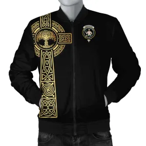 Aikenhead Clan Bomber Jacket with Golden Celtic Tree Of Life