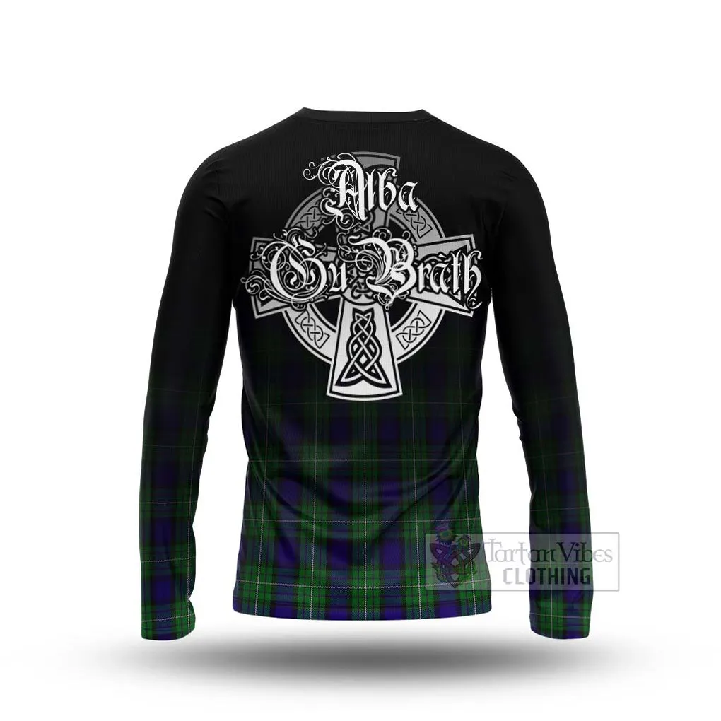 Alexander Tartan Long Sleeve T-Shirt Featuring Alba Gu Brath Family Crest Celtic Inspired