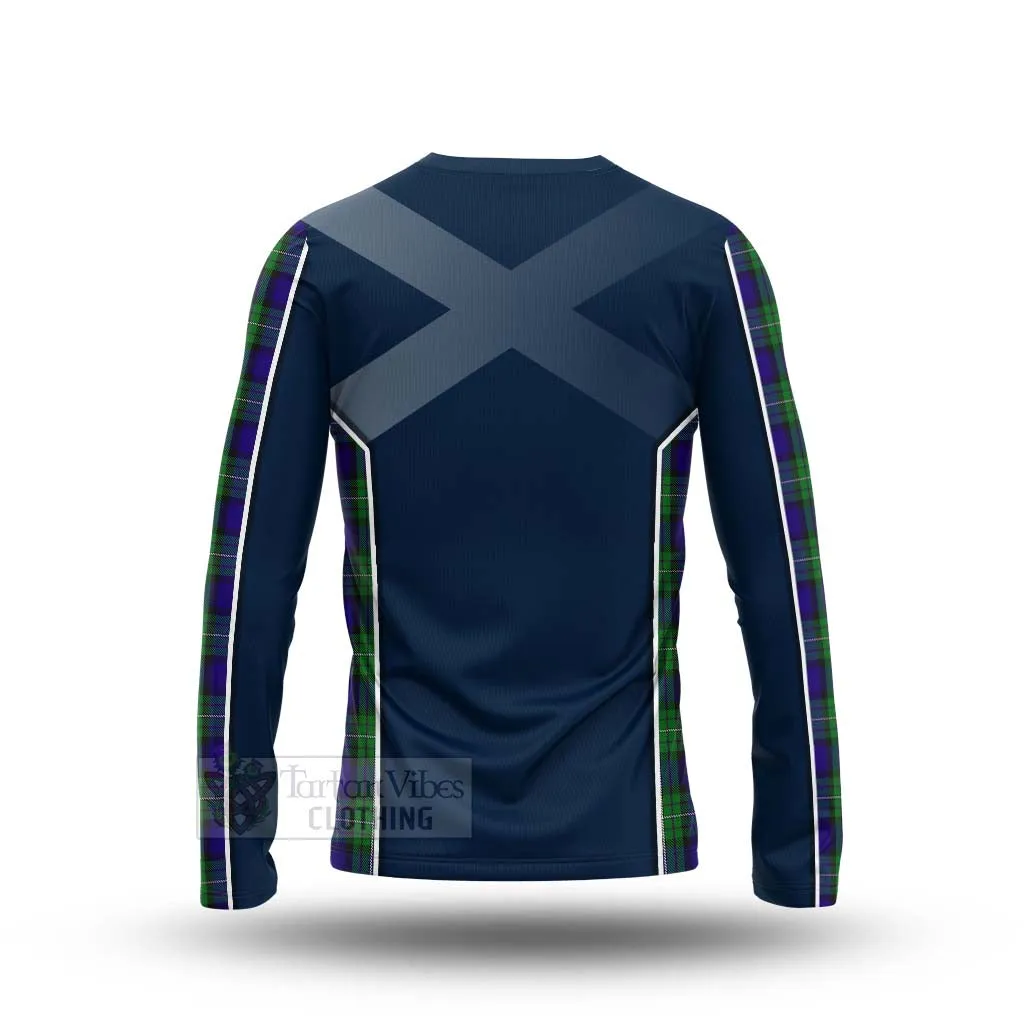 Alexander Tartan Long Sleeve T-Shirt with Family Crest and Scottish Thistle Vibes Sport Style