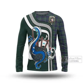 Allardice Tartan Long Sleeve T-Shirt with Epic Bagpipe Style