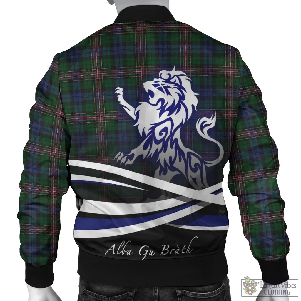 Allison Tartan Bomber Jacket with Alba Gu Brath Regal Lion Emblem