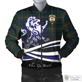 Allison Tartan Bomber Jacket with Alba Gu Brath Regal Lion Emblem