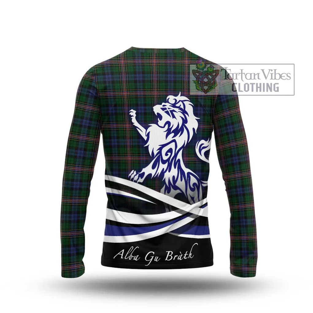 Allison Tartan Long Sleeve T-Shirt with Alba Gu Brath Regal Lion Emblem