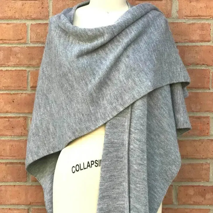 Alpaca Blend Knit Ruana Wrap