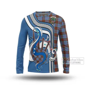 Anderson Modern Tartan Long Sleeve T-Shirt with Epic Bagpipe Style