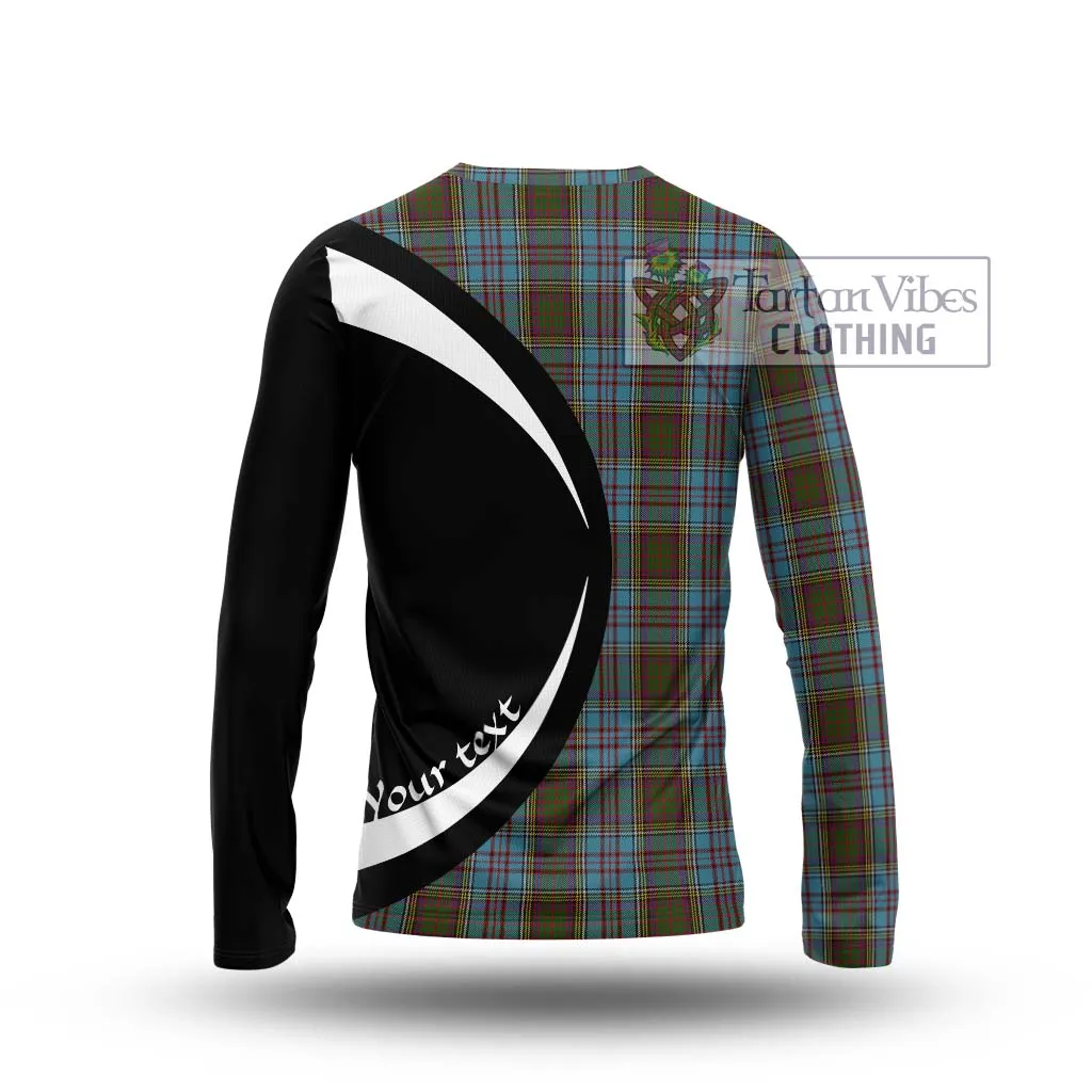 Anderson Tartan Long Sleeve T-Shirt with Family Crest Circle Style