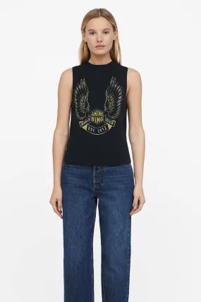 Anine Bing - Lennon Tee Gold Wings in Black