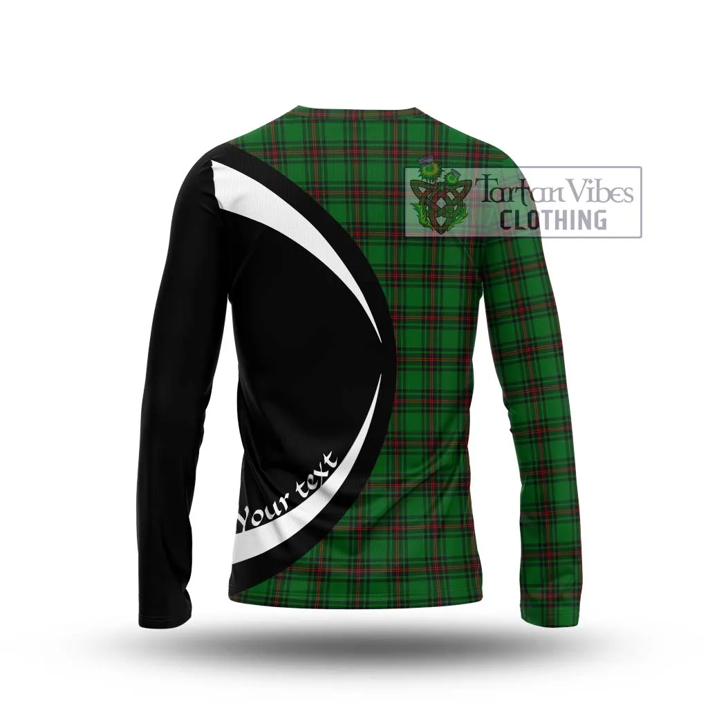 Anstruther Tartan Long Sleeve T-Shirt with Family Crest Circle Style