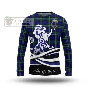 Arbuthnot Modern Tartan Long Sleeve T-Shirt with Alba Gu Brath Regal Lion Emblem