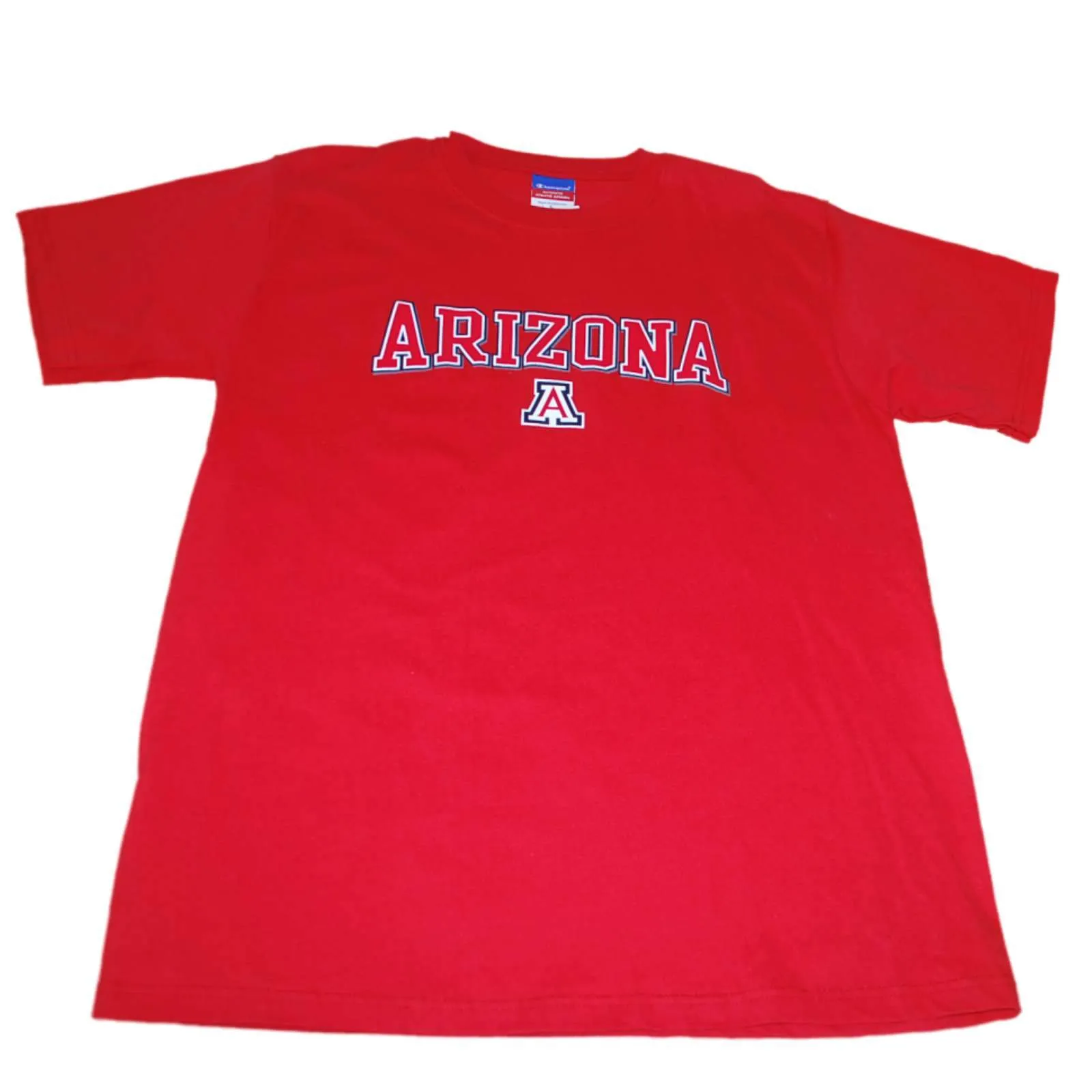 Arizona Wildcats Champion Red "Arizona" Short Sleeve Cotton T-Shirt (L)