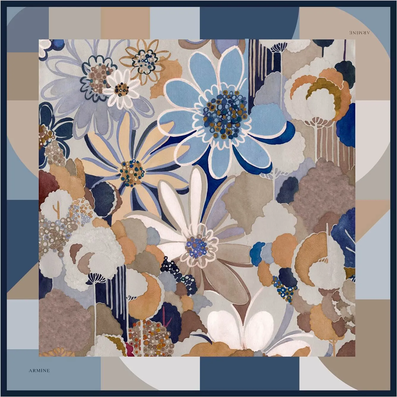 Armine Muslim Silk Scarf Daisy