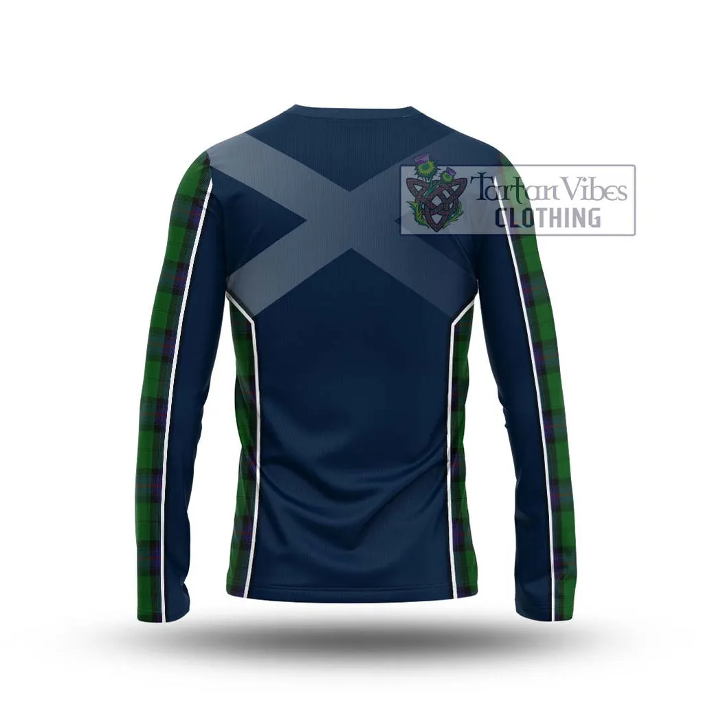 Armstrong Tartan Long Sleeve T-Shirt with Family Crest and Lion Rampant Vibes Sport Style