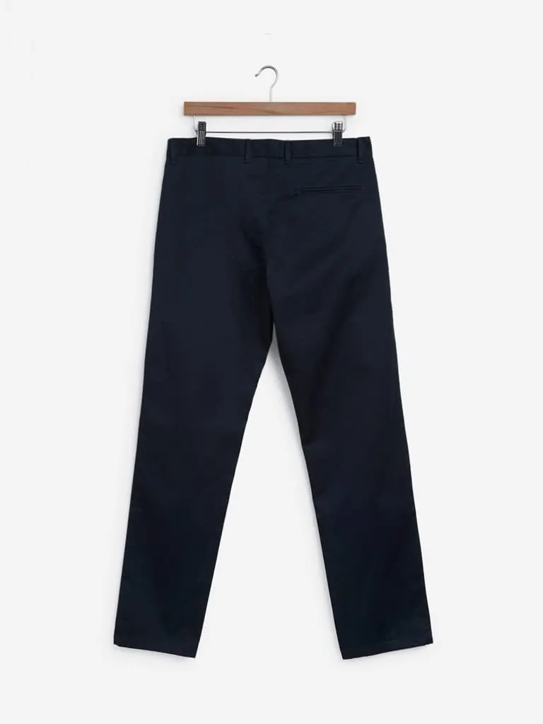 Ascot Navy Relaxed-Fit Chinos