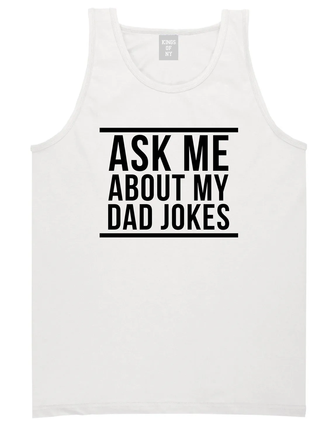 Ask Me About My Dad Jokes Mens Tank Top T-Shirt