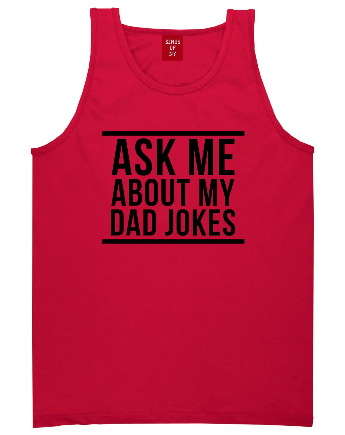 Ask Me About My Dad Jokes Mens Tank Top T-Shirt