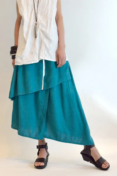 Asymmetric Skirt in Capri Papyrus