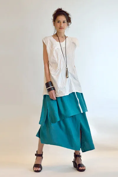 Asymmetric Skirt in Capri Papyrus