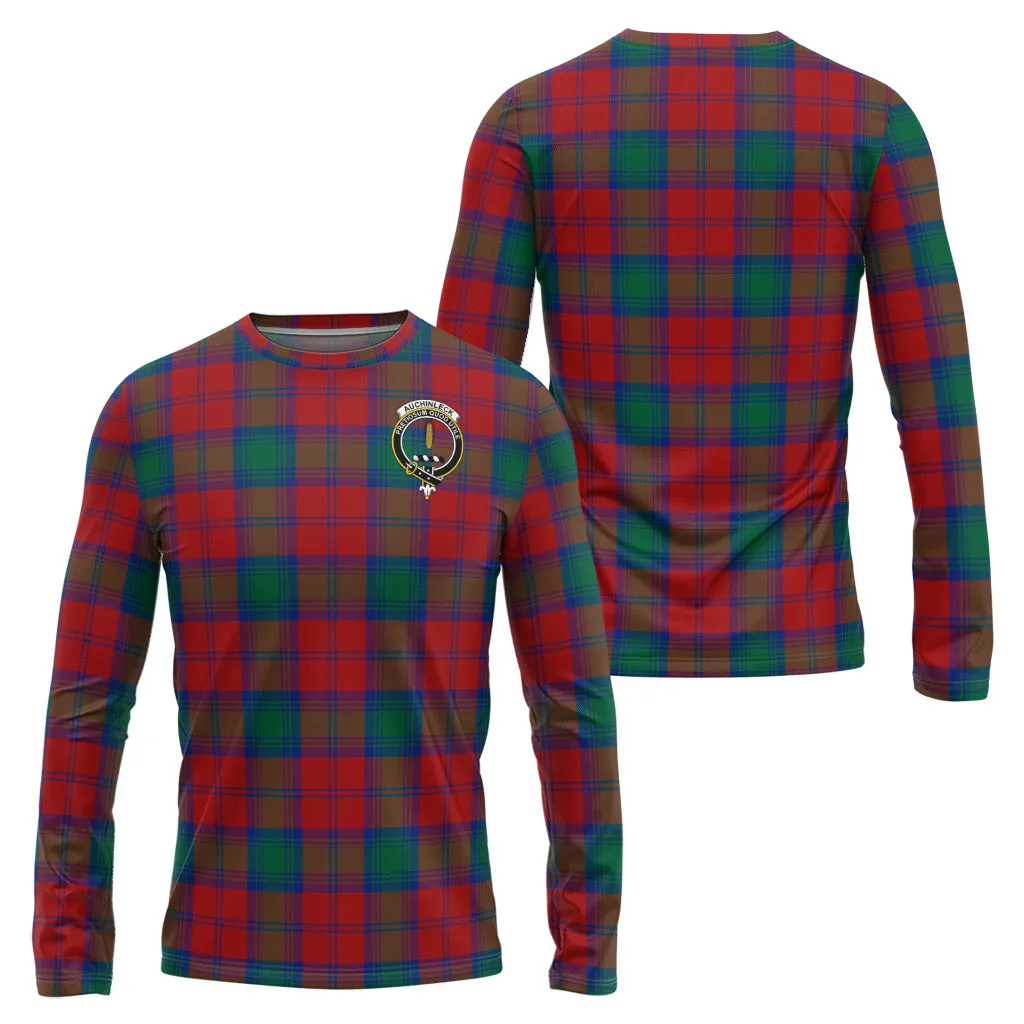 Auchinleck (Affleck) Tartan Long Sleeve T-Shirt with Family Crest