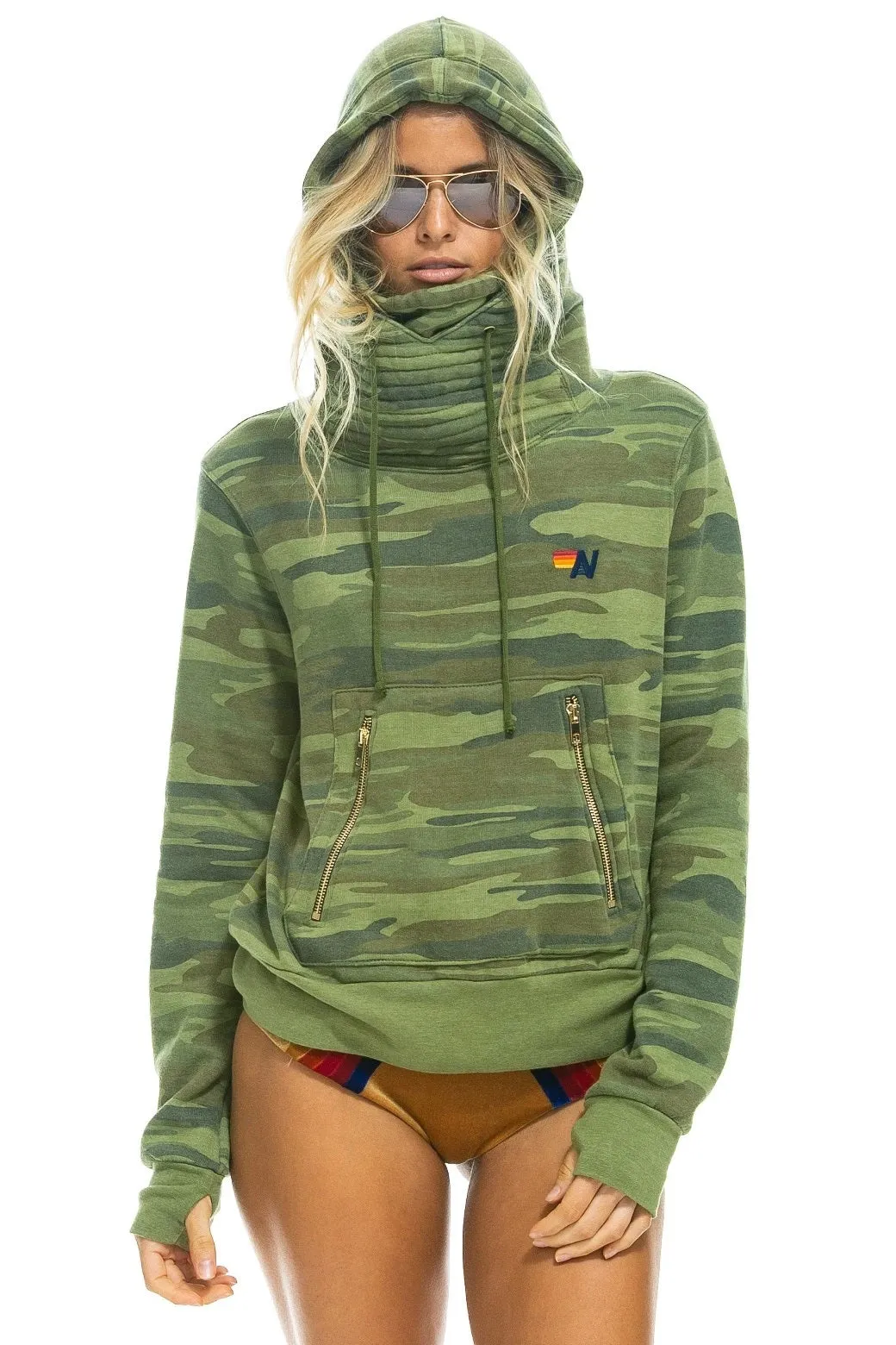 Aviator Nation - Ninja Pullover Hoodie in Camo