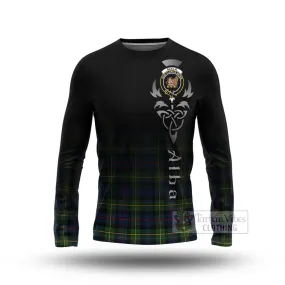 Baillie (Bailey) Tartan Long Sleeve T-Shirt Featuring Alba Gu Brath Family Crest Celtic Inspired