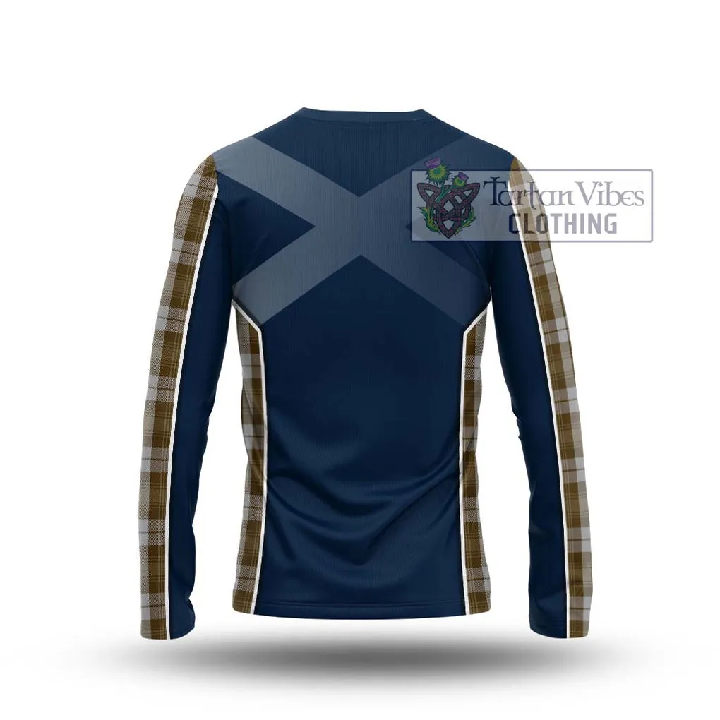 Baillie Dress Tartan Long Sleeve T-Shirt with Family Crest and Lion Rampant Vibes Sport Style