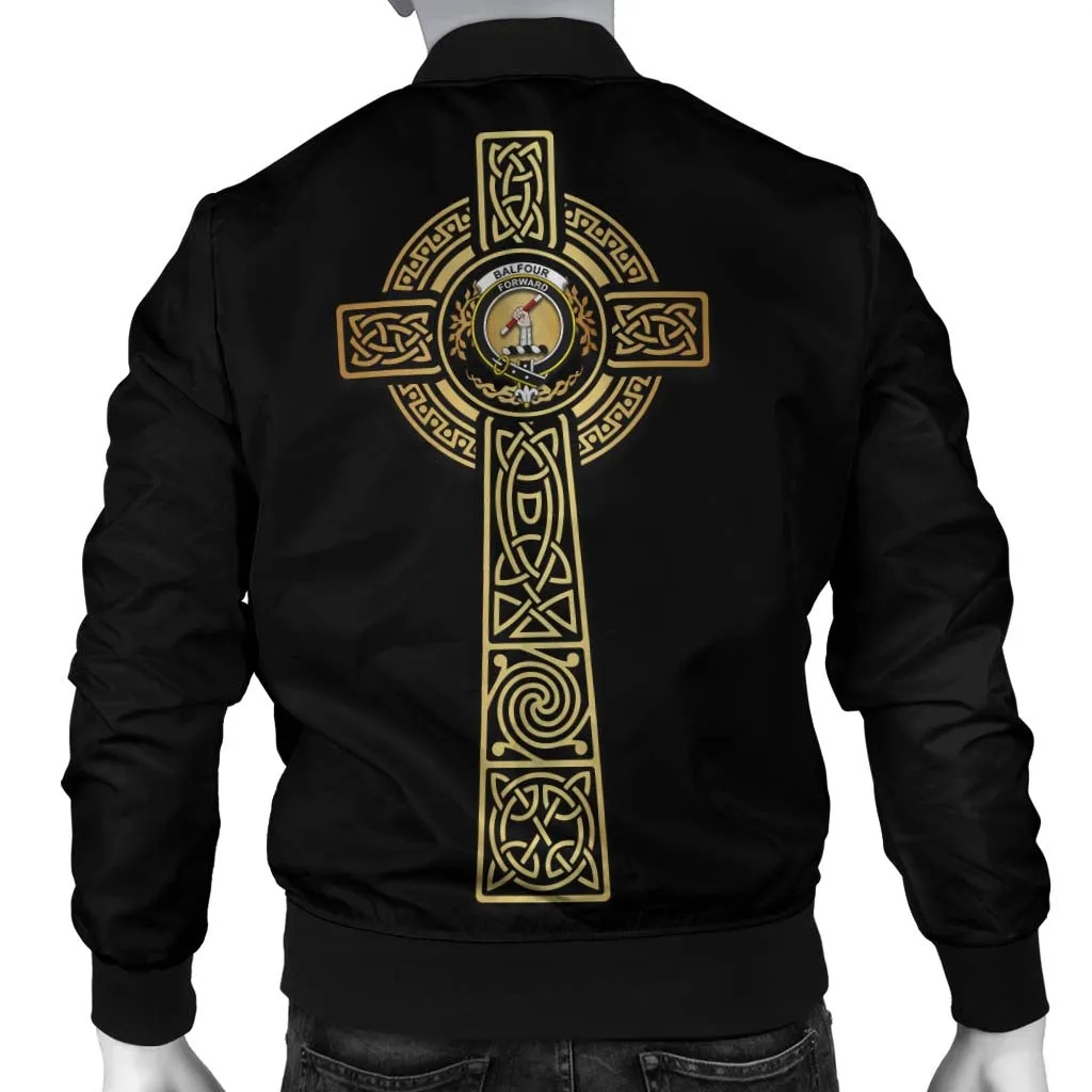 Balfour Clan Bomber Jacket with Golden Celtic Tree Of Life