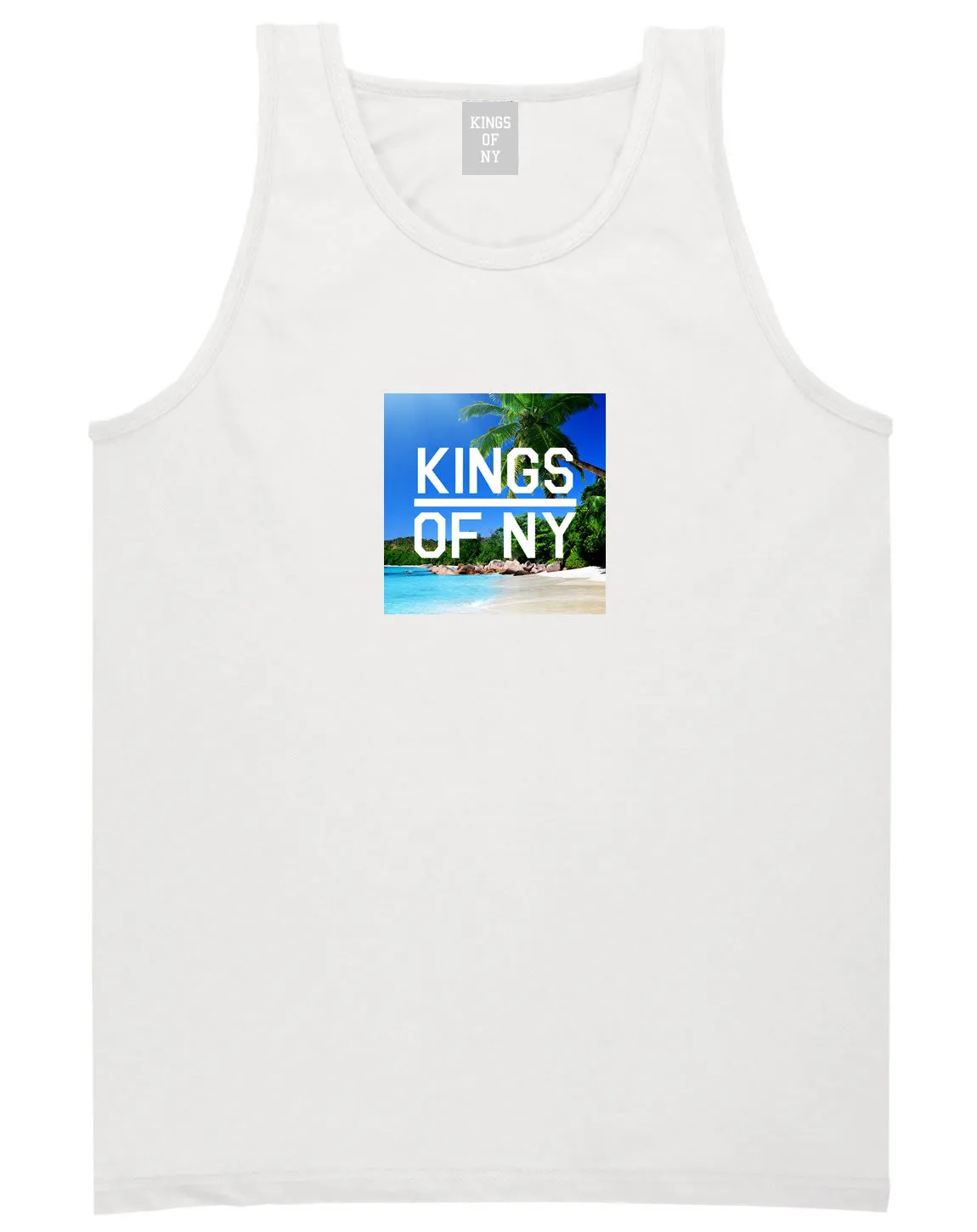 Beach Vacation Box Logo Mens Tank Top Shirt