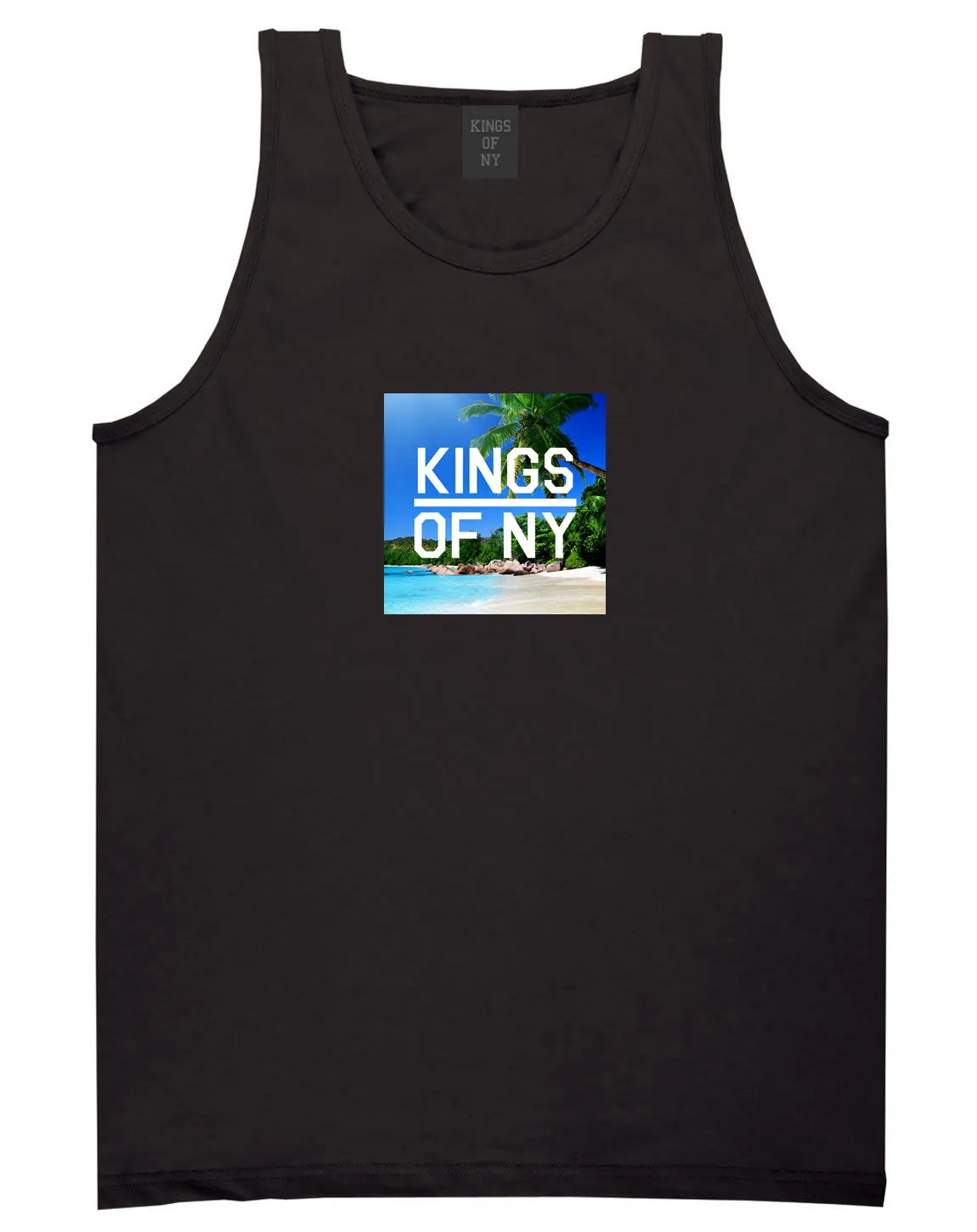 Beach Vacation Box Logo Mens Tank Top Shirt