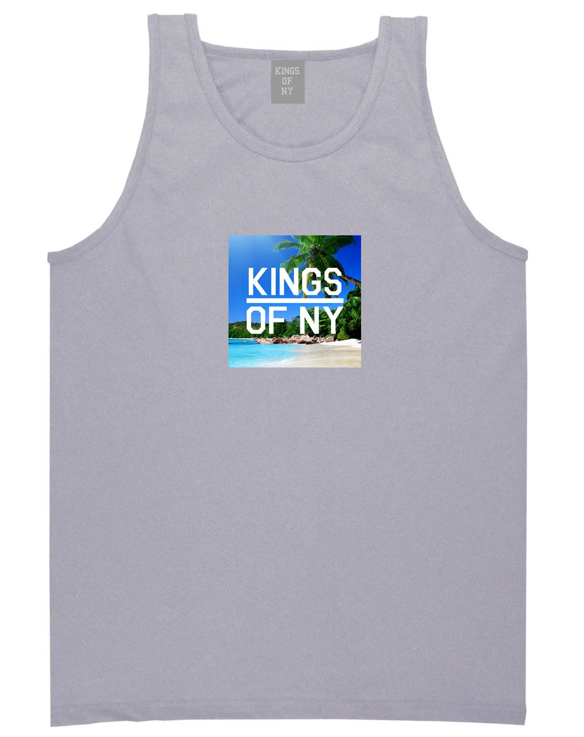 Beach Vacation Box Logo Mens Tank Top Shirt