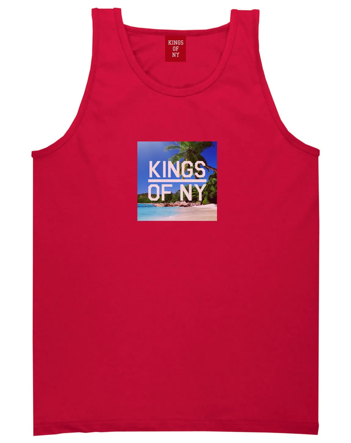 Beach Vacation Box Logo Mens Tank Top Shirt