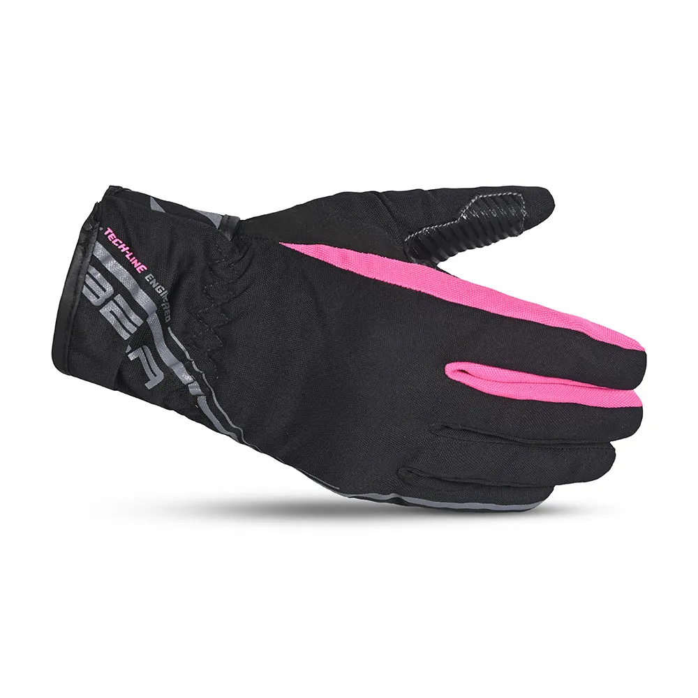 BELA Rebel Lady All Weather Motorcycle Gloves Black Pink