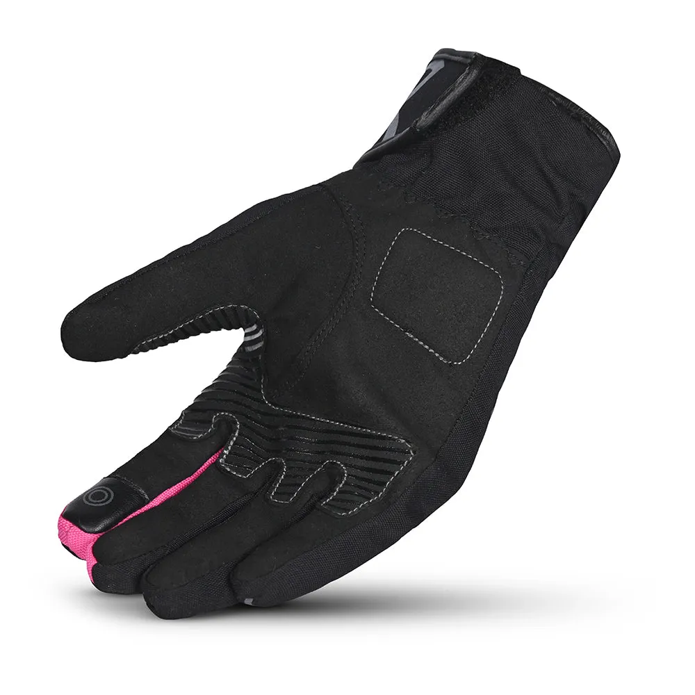 BELA Rebel Lady All Weather Motorcycle Gloves Black Pink