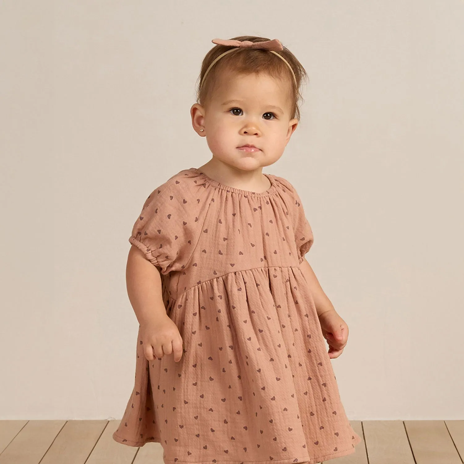 Bella Dress - Hearts - Rose