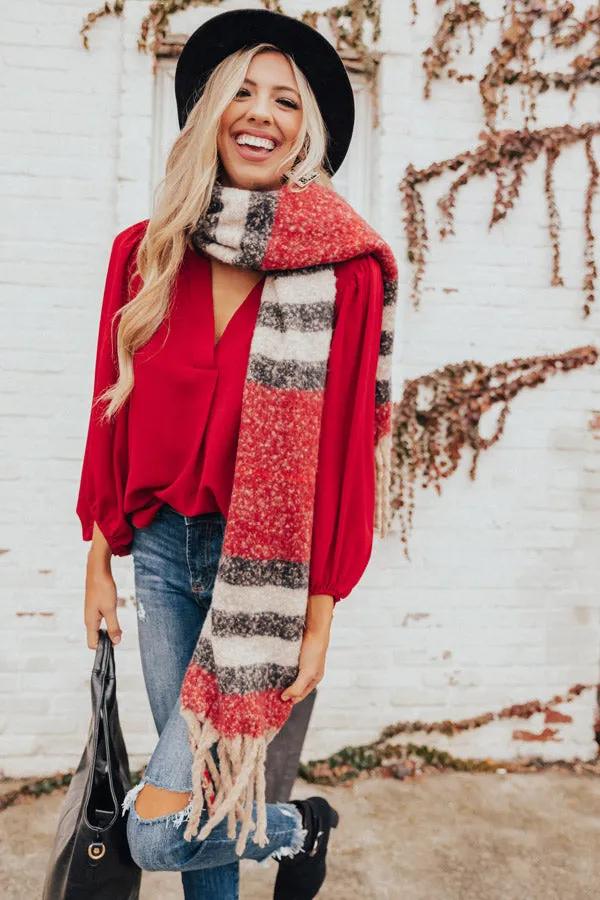 Better In The Snow Scarf In Red