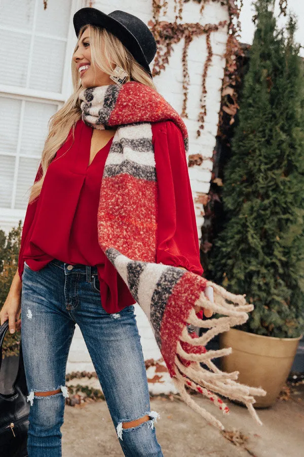 Better In The Snow Scarf In Red