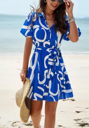 Bitsy Breezy Summer Dress in Blue