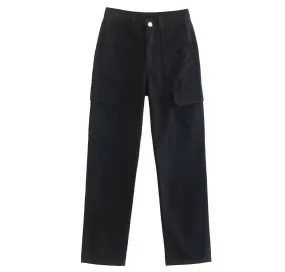 Black cargo dress pants