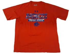 Boise State Broncos Under Armour Heatgear Orange SS Crew Neck T-Shirt (L)