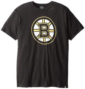 Boston Bruins 47 Brand Jet Black Soft Cotton Scrum T-Shirt