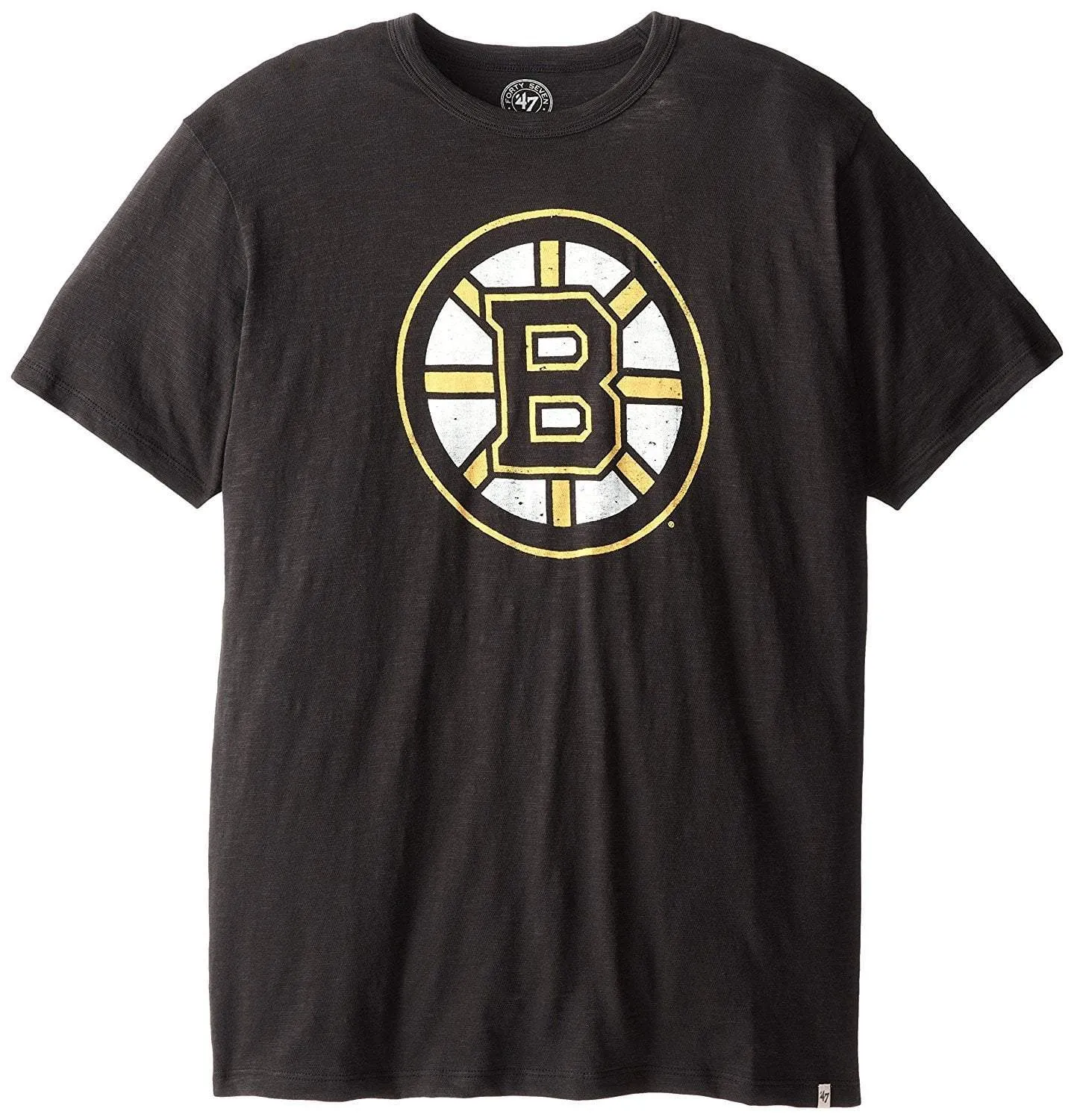 Boston Bruins 47 Brand Jet Black Soft Cotton Scrum T-Shirt