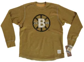 Boston Bruins Retro Brand Melange Gold Heavyweight Long Sleeve T-Shirt