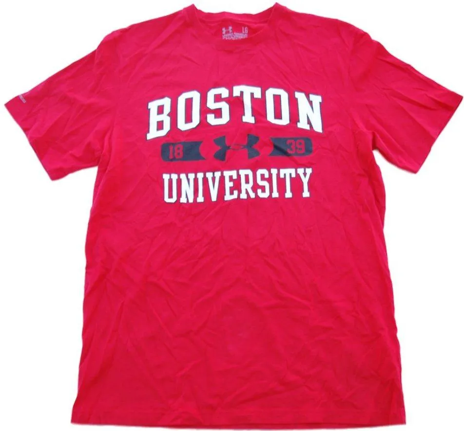 Boston Terriers 1839 Under Armour Red Charged Cotton HeatGear T-Shirt (L)