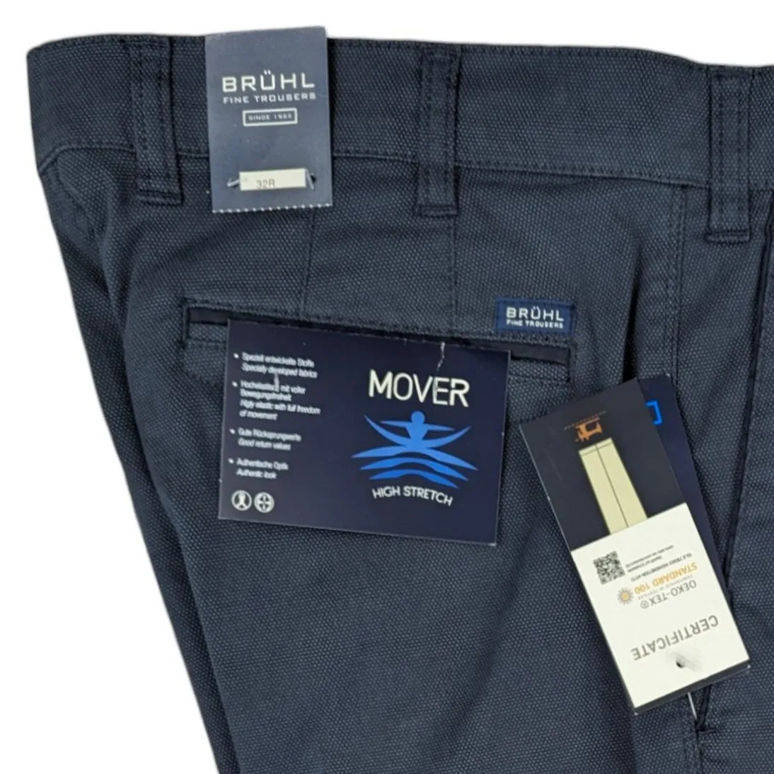 Bruhl Lightweight Summer Chinos Venice B Turn 185770 Navy