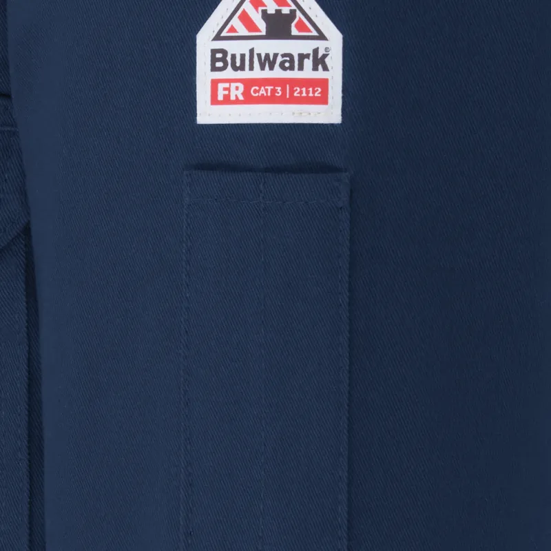 Bulwark, Men's Heavyweight Excel FR Comfortouch Insulated Deluxe Parka, JLP8, FR 7oz, Cat3, Navy