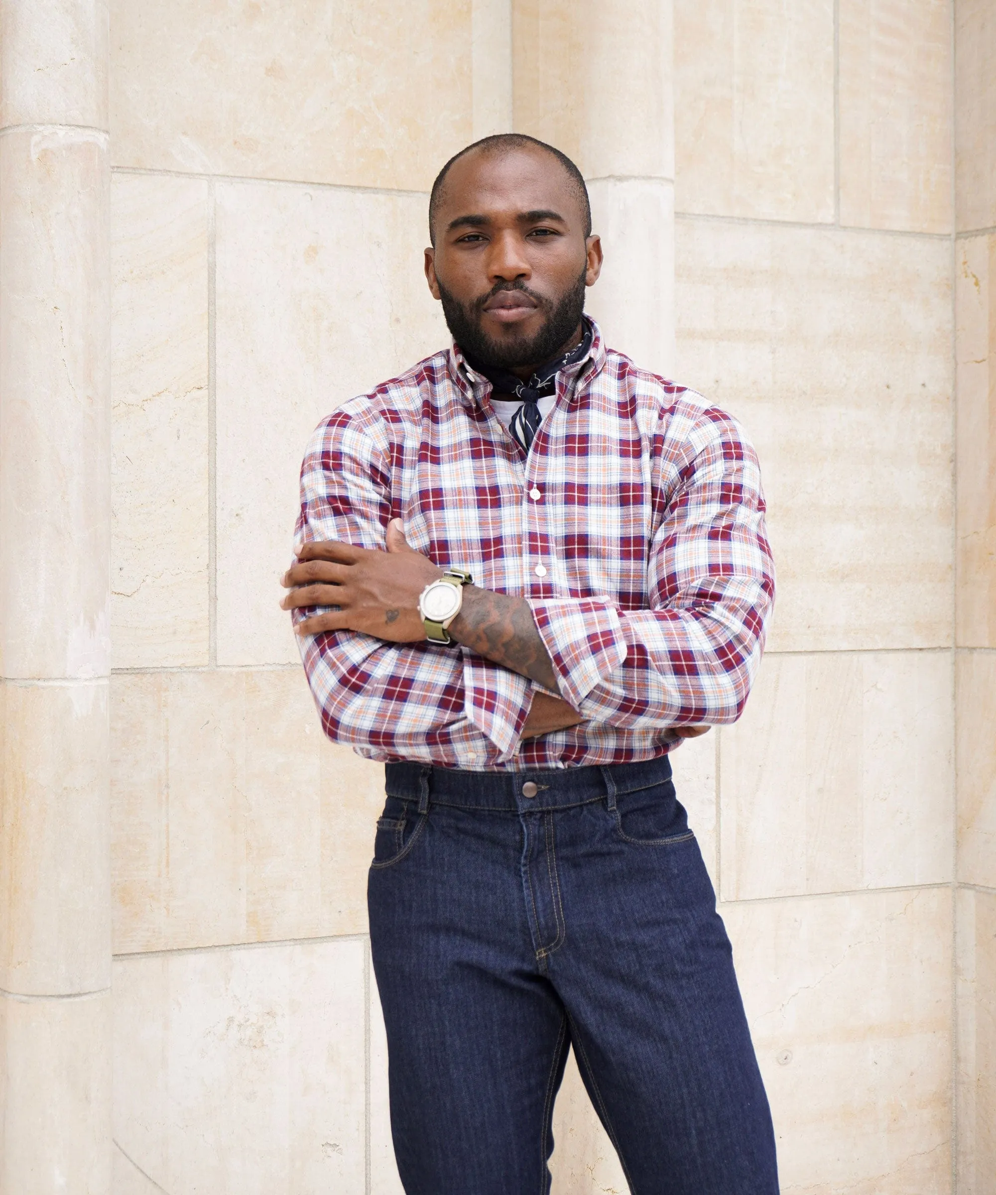 Button Down Flannel Check Shirt